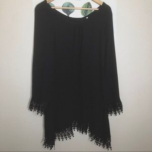 bohemian black dress